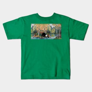 Hamm's Beer Bear vs. a Cold Stream Kids T-Shirt